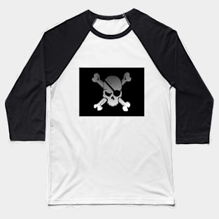 Halloween Dead Pirate Skull Baseball T-Shirt